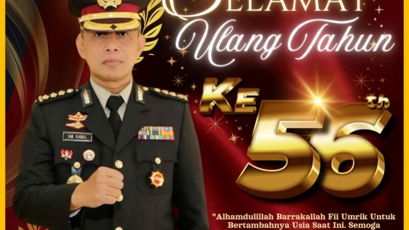 Selamat Ulang Tahun ke-56 Kabag Mitra Divhumas Polri Kombes Pol Drs. Ahmad Musthofa Kamal, SH