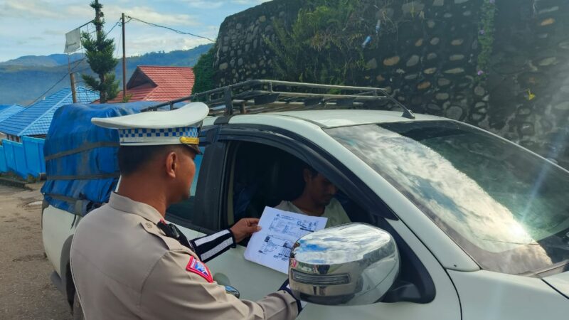 Hari Ke – 4 Operasi Zebra Cartenz – 2024, Sebanyak 23 Pelanggar Terjaring Oleh Polantas Polres Tolikara