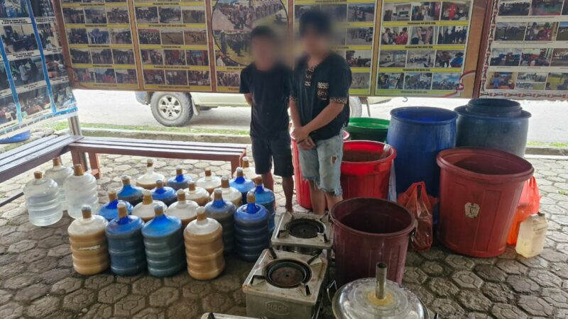 Polres Jayawijaya Polda Papua Sita Ribuan Liter Miras Lokal di Wamena