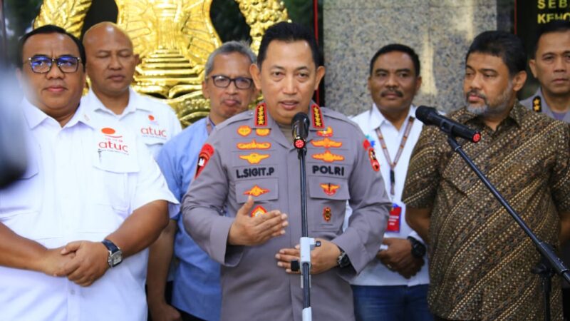 Terima Audiensi Para Buruh, Kapolri Apresiasi Upaya Menjaga Ruang Demokrasi