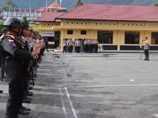 Pimpin Apel Pagi, Ini Penekanan Kapolres Puncak Jaya Kepada Jajarannya