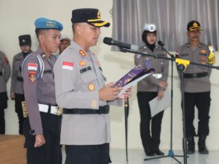 Kapolres Keerom Polda Papua Pimpin Sertijab Kabag Log, Kapolsek Arso, Kapolsek Senggi dan Kapolsek Arso Timur