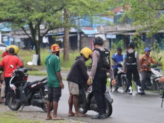 Personel Yahukimo Polda Papua bersama TNI lakukan Razia dan Patroli Jelang Putusan MK