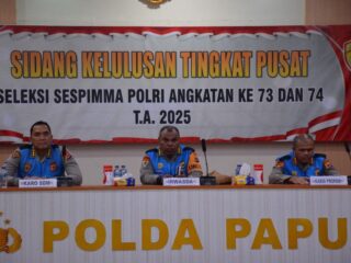 Irwasda Polda Papua Papua Pimpin Sidang Tes Akhir Sespimma Angkatan ke-73 & 74 T.A. 2025