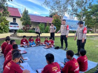 Subsatgas SI-IPAR Polres Jayawijaya Gelar Kegiatan Edukasi dan Kreativitas di Halaman Mako Polres Jayawijaya