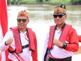 Lomba Besei Kambe di Polda Kalteng, Sarana Lestarikan Budaya Lokal Dimomentum Hari Bhayangkara ke-79