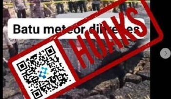[HOAKS] Meteor Jatuh di Persawahan Kabupaten Brebes