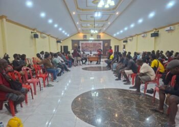 Polres Merauke laksanakan Mediasi, PHL dan TKBM Berdamai Operasional Pelabuhan laut Merauke kembali lancar