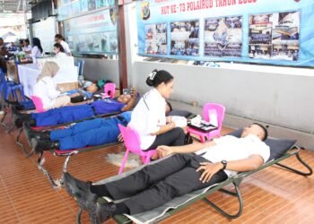 Polairud Polda Papua Gelar Donor Darah dalam Rangka HUT ke-75, Wujud Nyata Kepedulian dan Semangat Kemanusiaan
