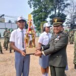 Momen Peringatan HUT ke-81 TNI, Kodim 1310/Bitung Gelar Upacara, Pelantikan Kenaikan Pangkat dan Serahkan Piala Lomba PBB Antar SMA