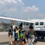 Polsek Tiom Pastikan Penerbangan di Bandara Tiom Aman dan Kondusif