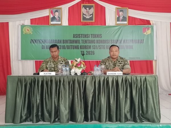 Mantapkan dan Tingkatkan Kualitas Pelaksanaan Pembinaan Ketahanan Wilayah, Kodim 1310/Bitung Ikuti Bimbingan Teknis Tim Asnis Pusterad